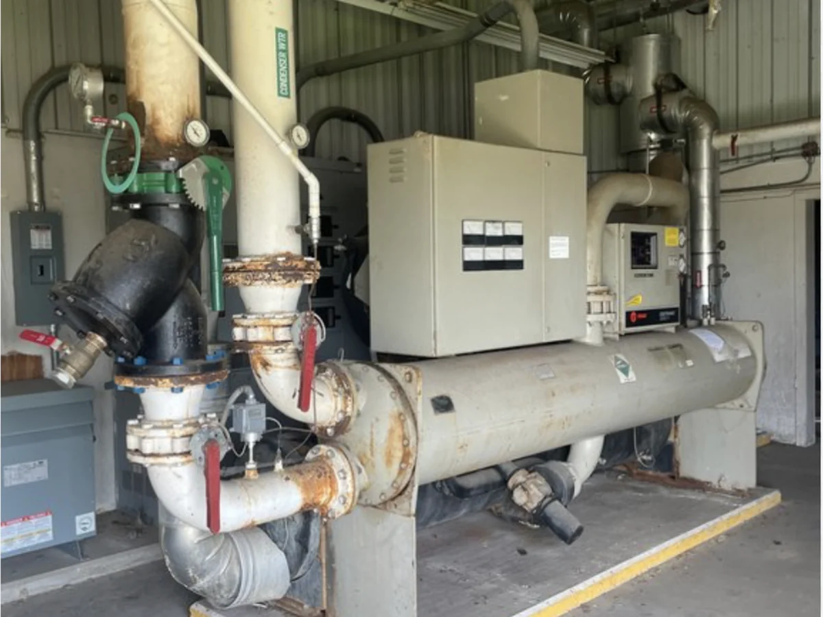 Owner-authorized photograph of industrial chiller equipment